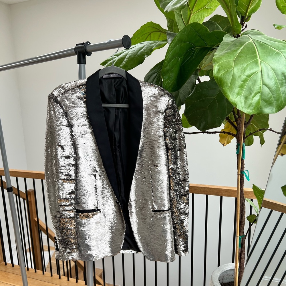 Zara mens Sequin blazer